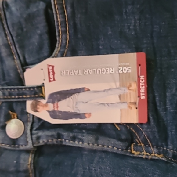 LEVIS BOYS 502 REGULAR TAPER STRETCH BLUE JEANS SIZE 4 REGULAR - Picture 4 of 12
